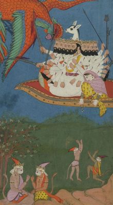 The 'Ramayana Manuscript'!  Illustrious Depictions of Hindu Mythology on Hand-Painted Paper! 