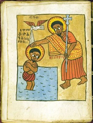 “The Baptism of Christ” - A Tapestry of Ethiopian Orthodoxy and Artistic Ingenuity!