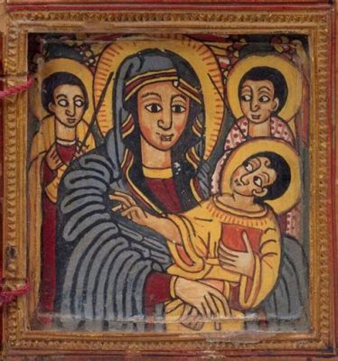 “The Virgin and Child with Saints” - A Study in Ethiopian Religious Iconography and Vivid Hues!