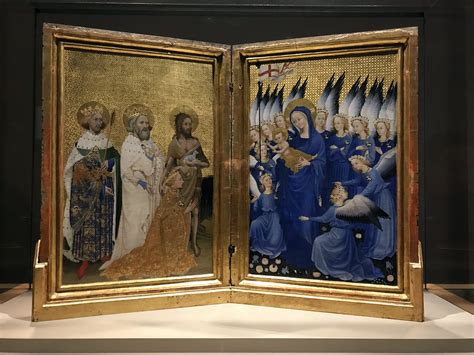 The Wilton Diptych: Exquisitely Detailed Oil Painting on Panel and Gilded Splendor!